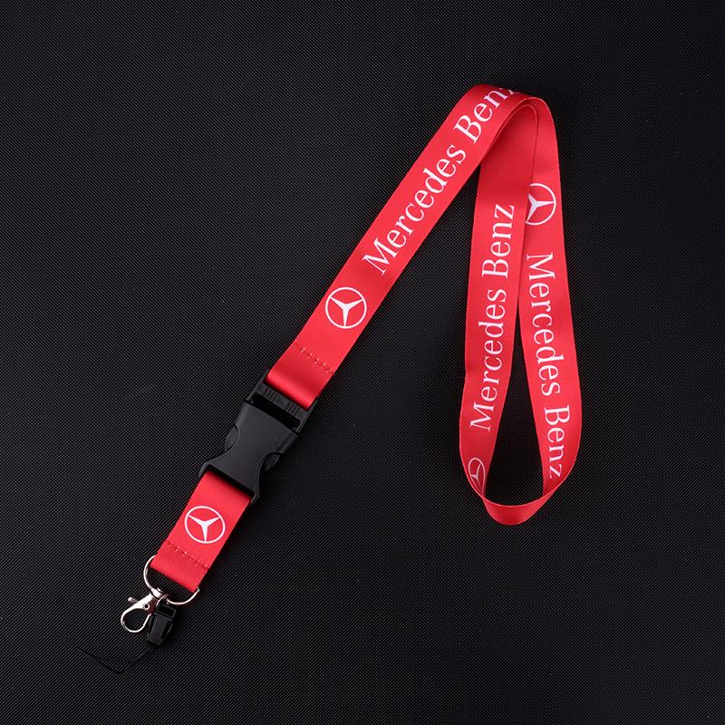 ZPU1  For Mercedes Benz A C E S G Class GLS W177 E300 GLC CLE CLA GLB New Neck Straps Lanyard Key Chain Work ID Card Hanging Rope Ring
