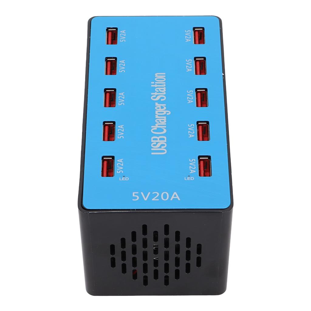 WLXA5B 10 Ports USB Charger Station 100W Multiport Smart USB Fast Charging Hub