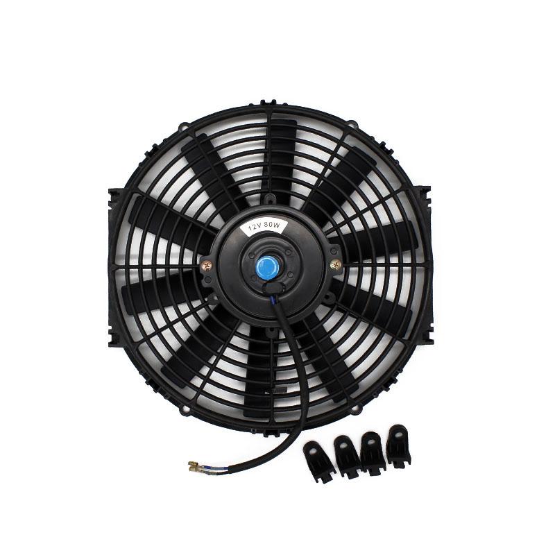 12V 80W 12 inch Universal Electric Engine Cooling Fan Radiator Oil Cooler Pull Push Slim Fan чёрный