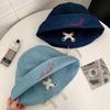 Korean Denim Fishing Cap Versatile Sun Protection Hat Foldable Denim Bucket Cap  Female