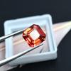 Natural Orange Sapphire Loose Gemstone 7.60 Ct Square Cut September Birthstone for Gem Collections