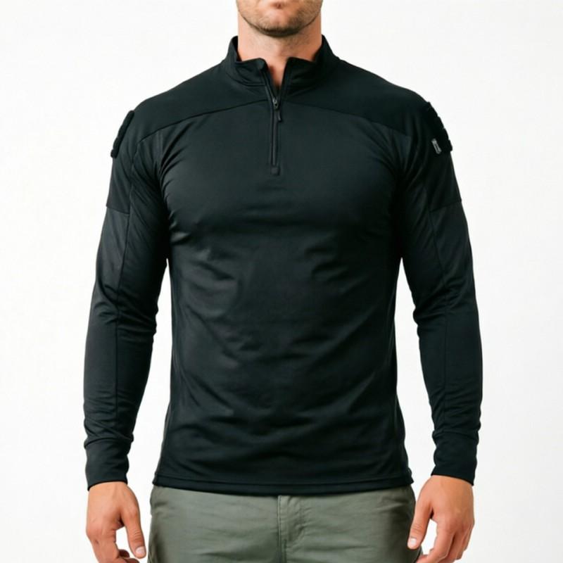 Mens Tactical Quick-Dry Long Sleeve Shirt Hiking Camping Outdoor Training Breathable Durable Camo Top