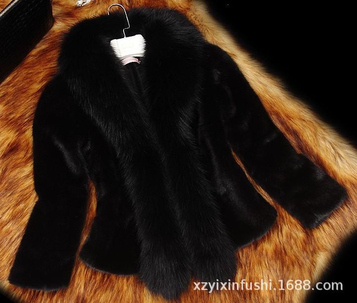 

New Fashionable Mink Fur Jacket for Women Medium To Long Length 5XL