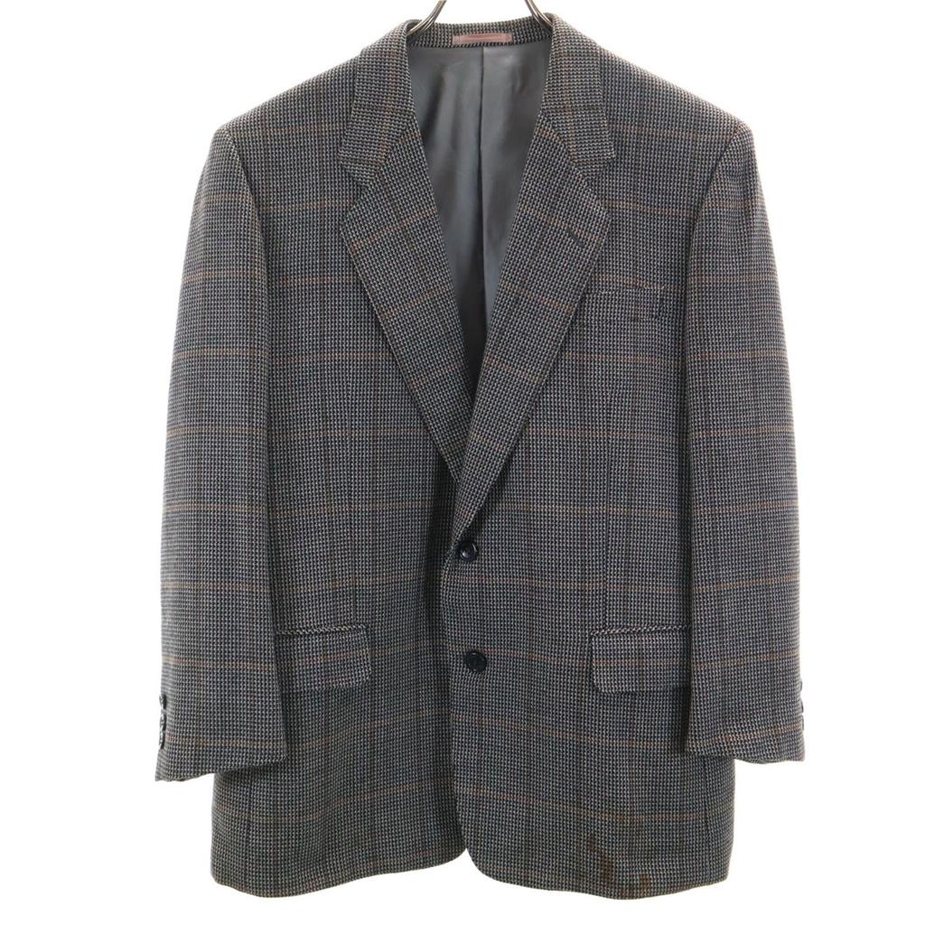 YVES SAINT LAURENT 90s Old Check Pattern tailored jacket 98/88/175 gray Men's Used