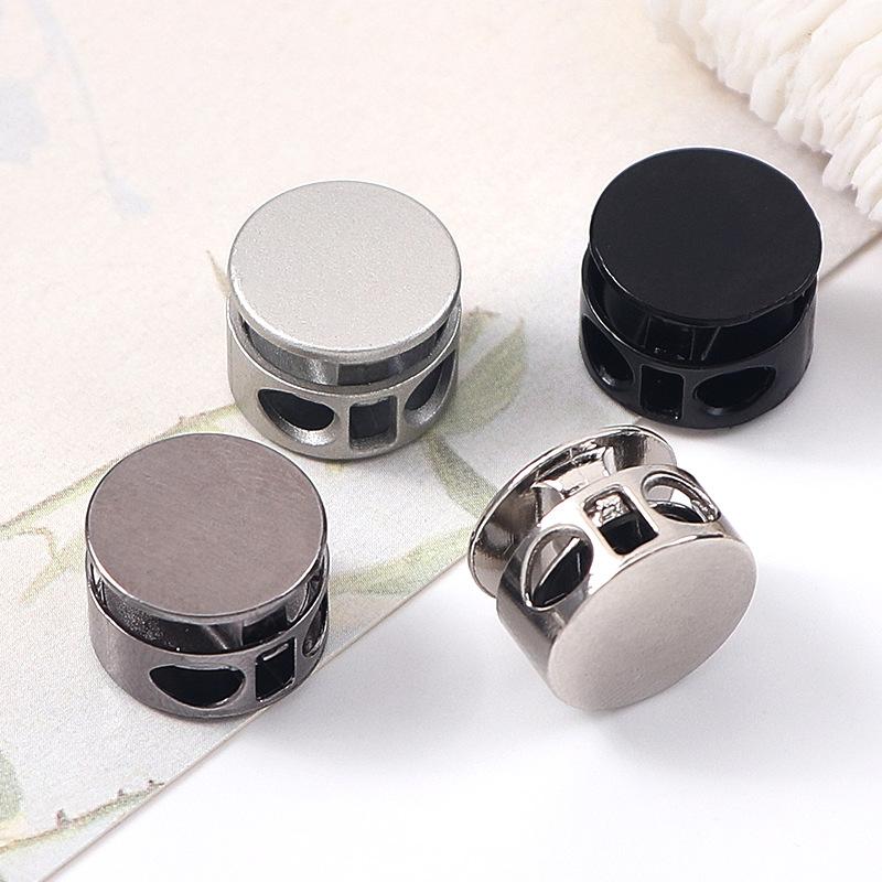 10Pcs Metal Rope Lock Clips Set 2 Hole Design Heavy Duty Adjustable Stopper Buckles for Camping Tent Guyline Adjustment
