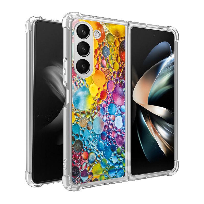 Samsung Galaxy Z Fold 5 Butterfly Lace 2-in-1 Case, TPU+PC Painted Mobile Phone Protector