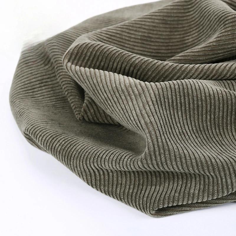 8 Strips Polyester Sand Wash Cotton Corduroy Cloth Non-elastic Cotton Fabric for Men and Women Coat Cloth Head