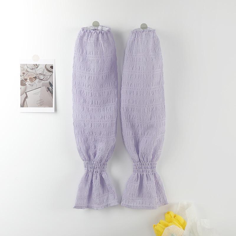 Summer Ice Silk Long Sleeves Anti-Sunburn Arm Cover Women Anti-UV Cycling Arm Sleeve Fingerless Outdoor Girl Loose Lace Sleeves