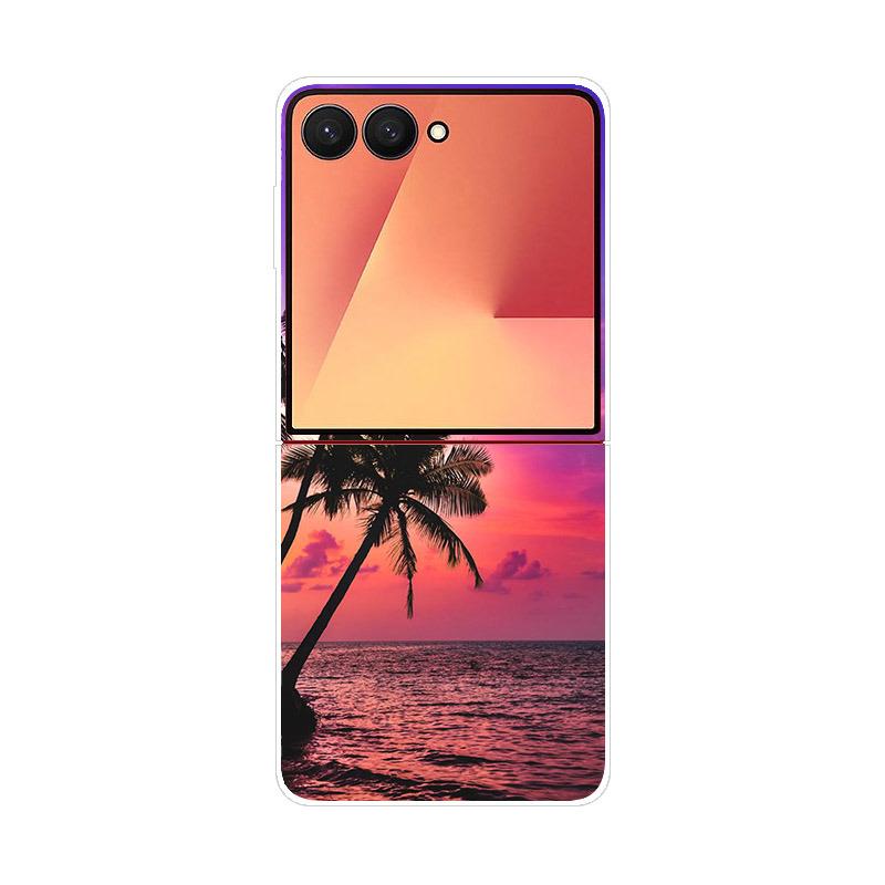 Luxury Transparent Phone Case For Samsung Galaxy Z Flip 7 Cases Hard PC Folding Cover For Galaxy Z Flip7 Shockproof Capa Fundas