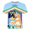 2026 Unisex Toddler Bluey 3D Tee Summer Lightweight Cool Short Sleeve Cartoon Anime Print T-Shirt for Boys & Girls Daily
