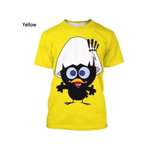 New Fashion Cartoon Cartoon 3D Printed T-Shirt for Men and Women Summer Casual Short Sleeves Cute Round Neck