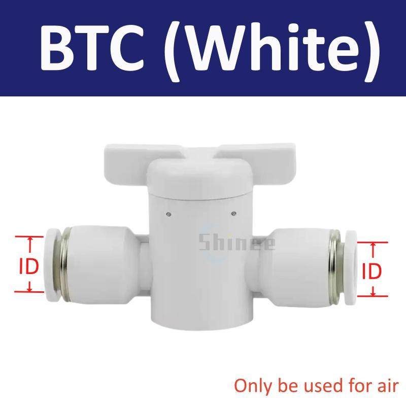 BUC BUL BUM BTC 4mm 6mm 8 10 12mm Pneumatic Push In Quick Joint Connector Hand Valve To Turn Switch Manual Ball Current-limiting