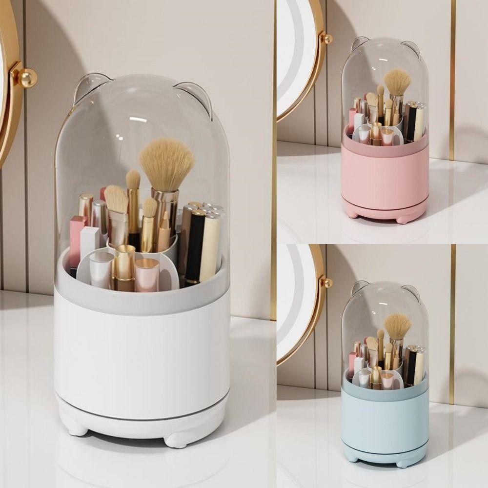 Transparent Makeup Brush Holder with Cover Luxury Cosmetics Storage Box Eye Shadow