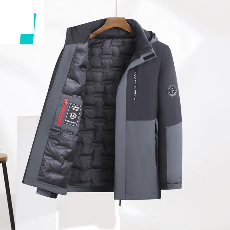 

Пуховая хлопковая куртка свободного размера, мужская хлопковая куртка средней длины, утолщенная зимняя морозостойкая мужская стильная куртка