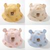 Baby Cotton Sun Hat With Embroidered Animal Design Kids Sun Protection Accessory