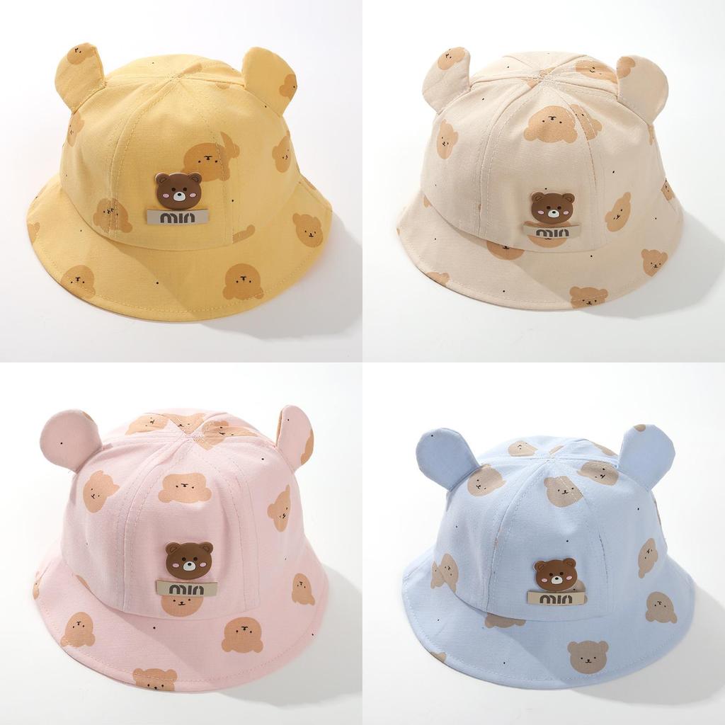 Baby Cotton Sun Hat With Embroidered Animal Design Kids Sun Protection Accessory