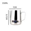 350ml/600ml Stainless Steel Milk Frothing Pitcher with Temperature Display Coffee Frother Pitcher Jug for Latte Art Barista Tool