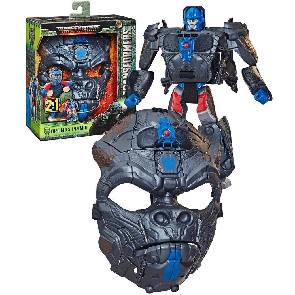 Transformers Toys Rise of the Beasts Film Optimus Primal Transformation Ages Inches 2-in-1 Mask, 6+, 8.8