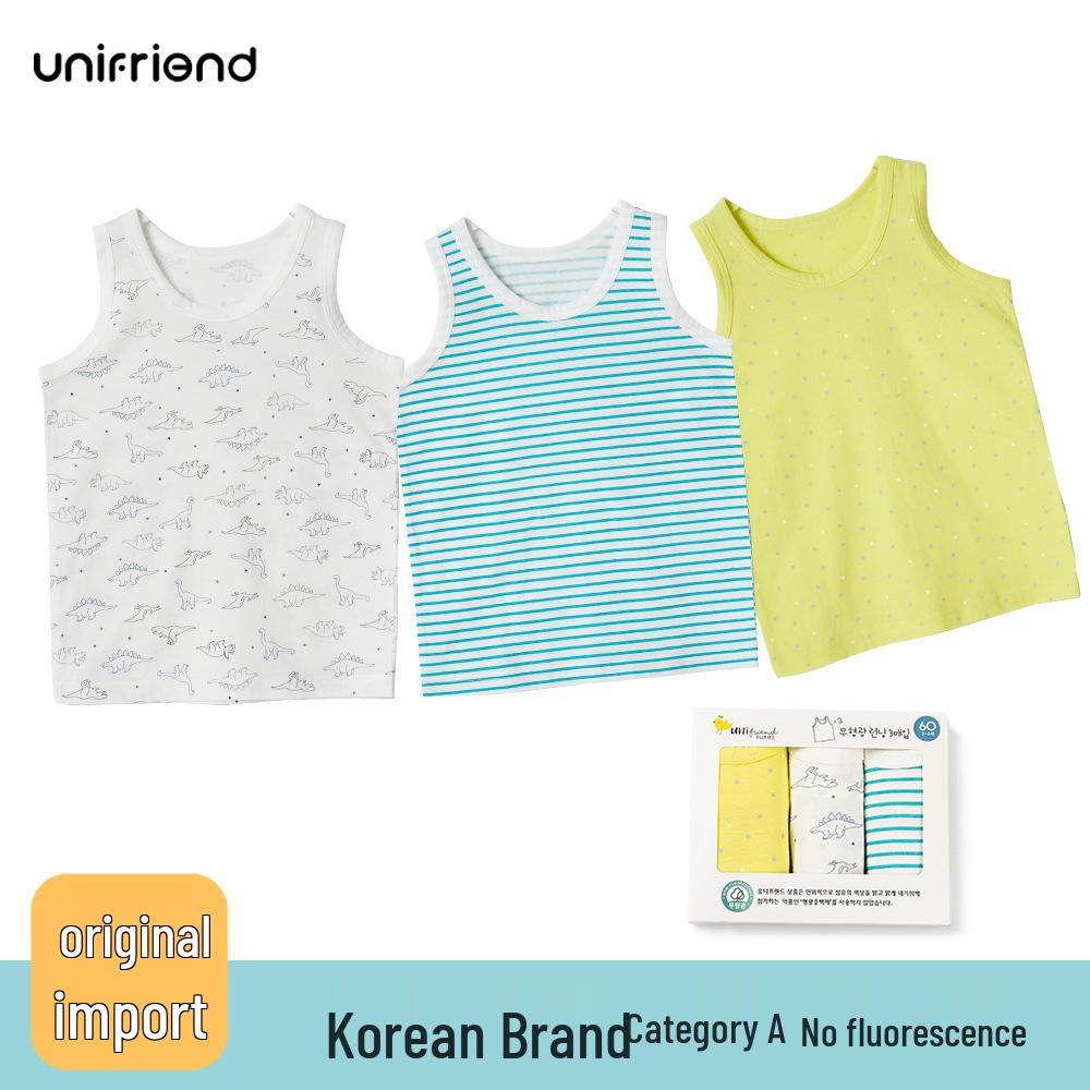 Unifriend Spring/Summer Korean Style Kids Cartoon Vest Underwear L (Height: 120cm)