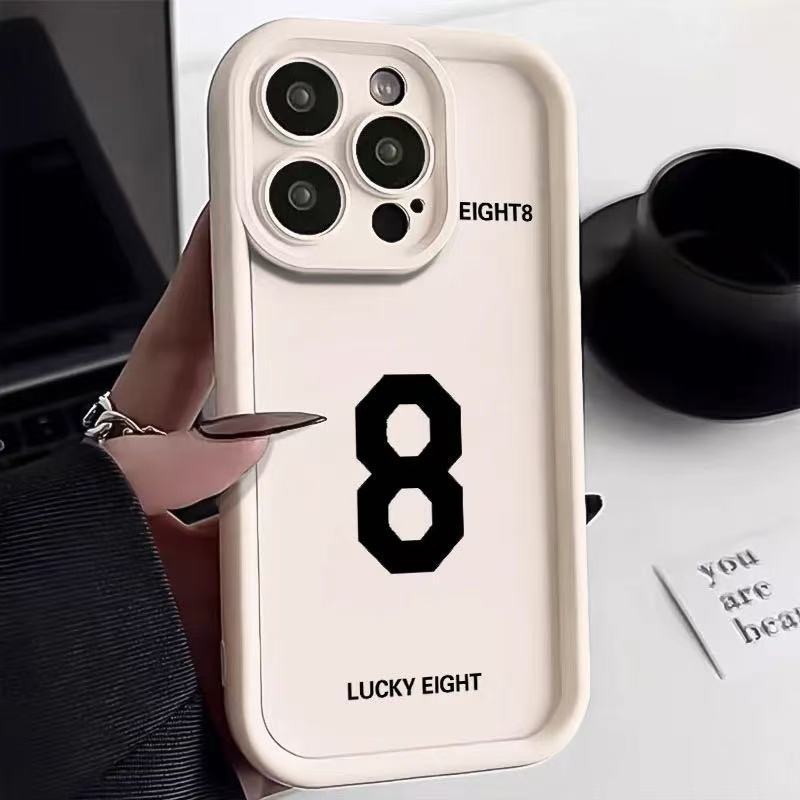 Lucky 7 is suitable for Apple 17promax mobile phone case iPhone15plus Europe, America, 13 soft 12 niche 16E14.