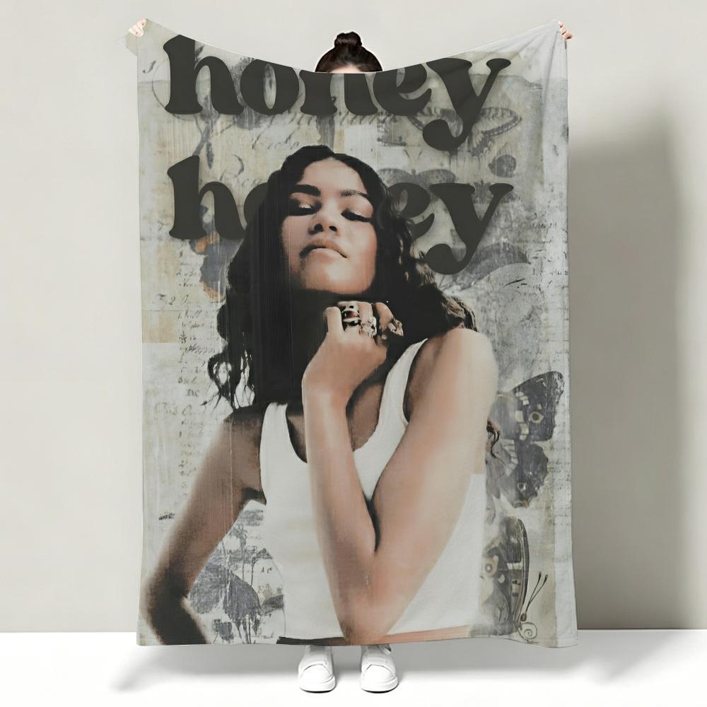 Celebrity ZZendaya Throw Soft Warm Flannel Throw Blanket Multiuse for Sofa Bed Office Nap