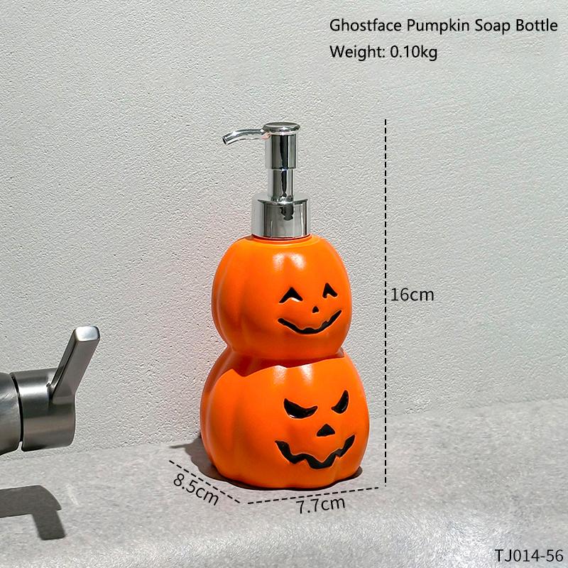 

Creative Ghostface Pumpkin Soap Bottle Home Press Soap Dispenser Hand Wash Bottle Bathroom Shower Gel Bottle Decorative Ornament