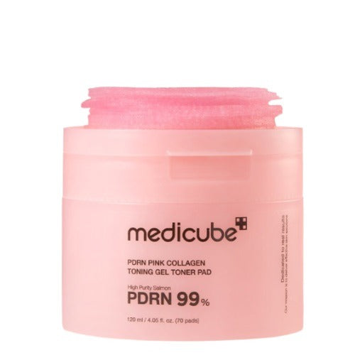 MEDICUBE PDRN Pink Collagen Toning Gel Toner Pad 120ml /70pads set