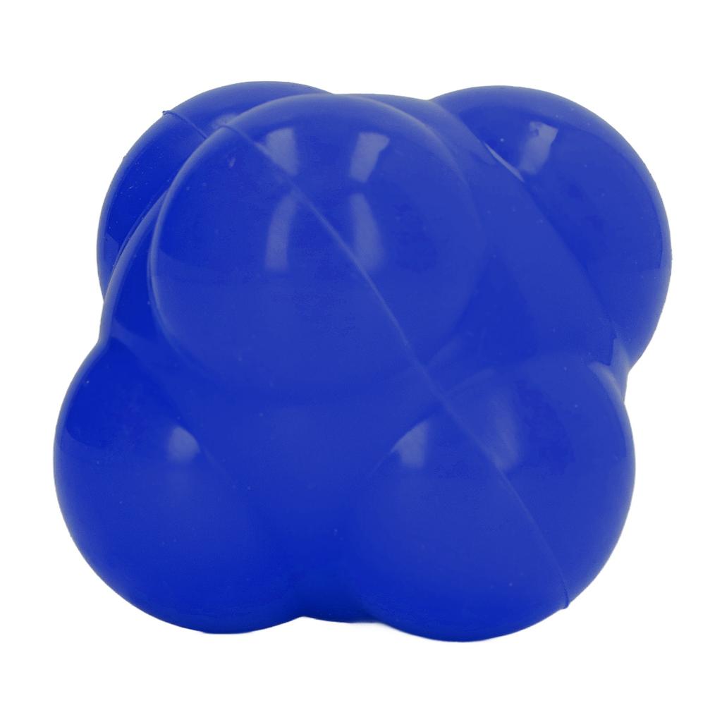 Reaction Ball Rubber Bright Color Hex Reaction Trainer Ball for Improving Hand Eye Coordination Agility Blue