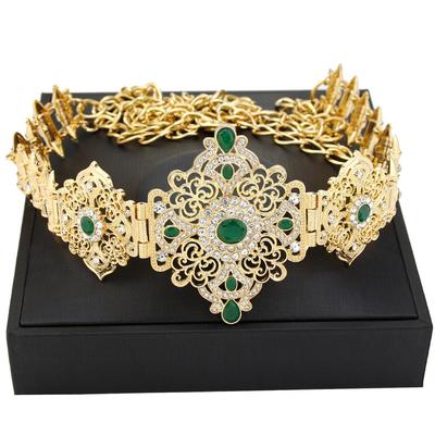 Waist Chain With Gold Color Bridal Jewelry With Crystal Princess Jewelry