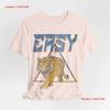 Easy Tiger T Shirt Vintage Trendy Oversized Retro Vintage Comfortable Graphic Top For Everyday Wear Casual Stylish