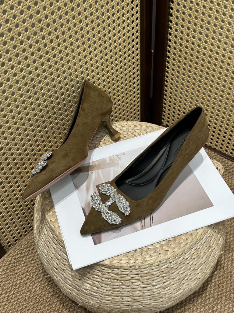 Mary Jane 2025 Stiletto: Soft Sole, Versatile, Pointed Toe Slip-On, Lightweight, Fashionable & Comfortable.