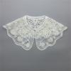 Fashion Detachable Fake Collar Faux Pearl Button Shawl Wrap Women Embroidery Floral Sequins Necklace Lightweight Capelet