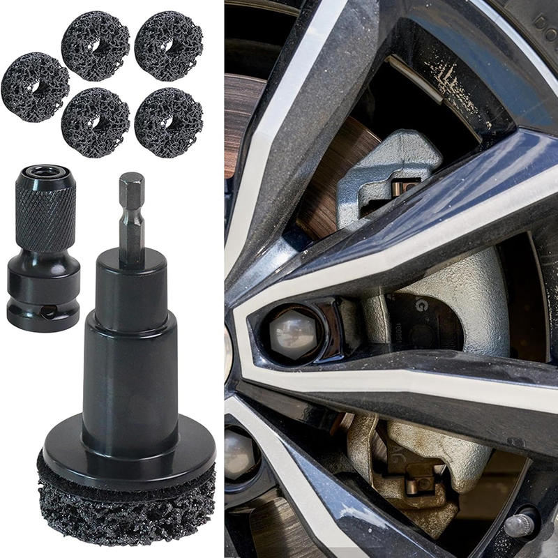 Instrument de Curățare Butuc Roată Auto Kit Curățător de Întreținere Măcinare Prezoane și Butuc Roată pentru Piulițe, Mașină și Camion