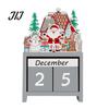 Nordic Style Christmas Decor Countdown Blocks, Desktop Advent Calendar with Movable Season Home Days Until Xmas Ornament for Office Gift Kids