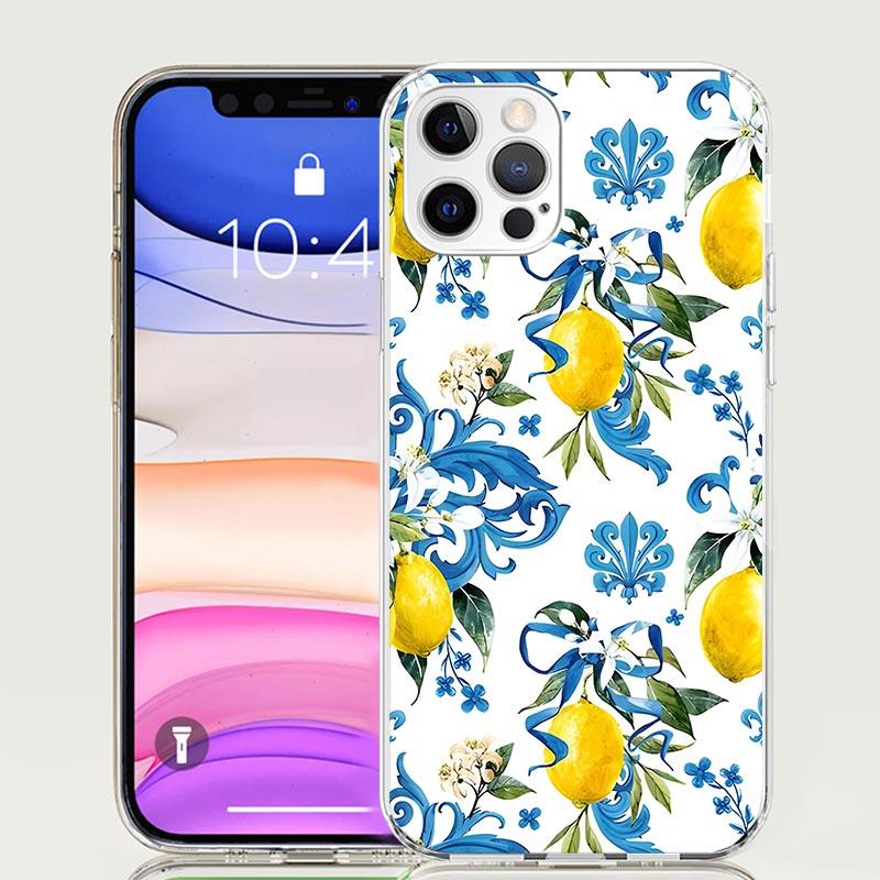 Summer Fruits Lemon Phone Case For iPhone 17 Air 16 15 Plus 11 14 Pro Max 13 Mini 12 7 8 + SE Pattern Art Customized Cover 17 Ai