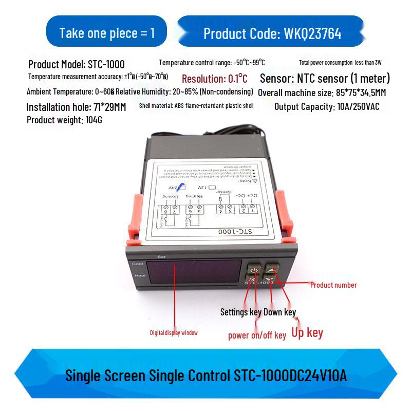 STC-1000/3008 Digital Temperature Controller with Dual Control Display