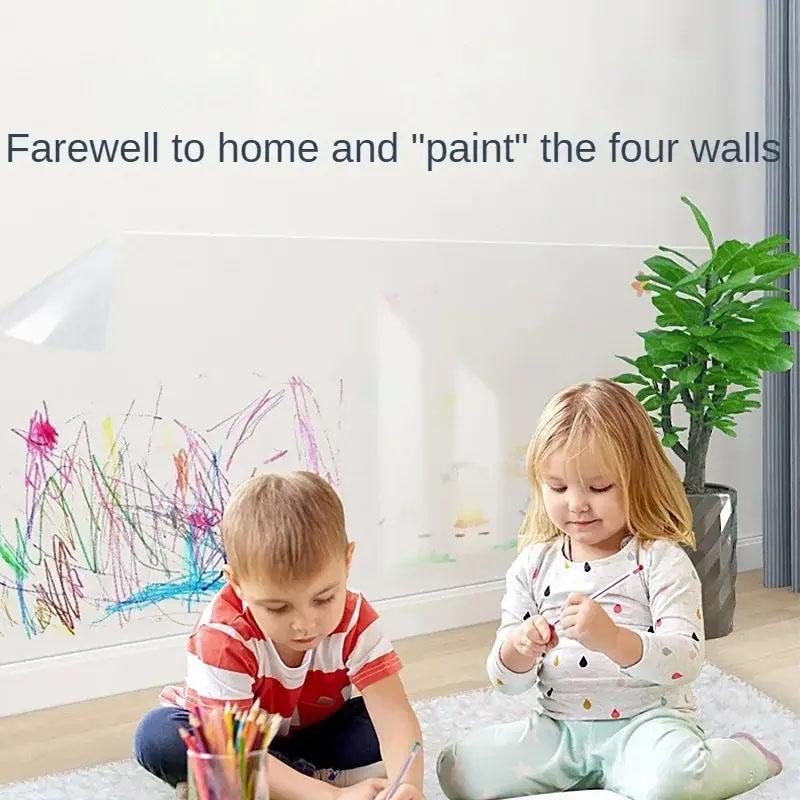 60cm Wallpaper Sticker Kitchen Wallpapers Home Decor Wall Stickers Oil Pollution Prevention Electrostatic Adsorption Transparent