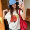 Spring 2026 One-Shoulder Off-the-Shoulder Pure Cotton Short Sleeve Women's T-shirt
