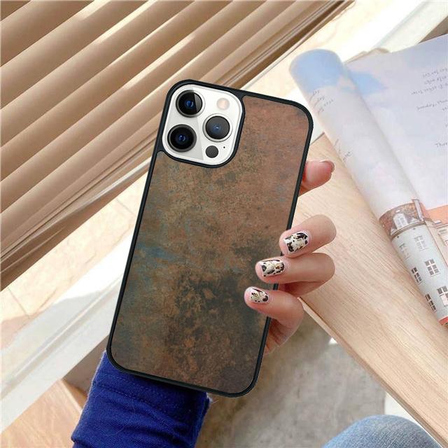 Brushed Metal Texture Steel Print Phone Case Cover For iPhone 17 Air 15 16 14 13 12 Pro Max 11 Pro Max Plus Coque