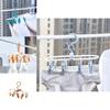Versatile Green Plastic Clothes Hanger For Students Long Foldable Drying Rack