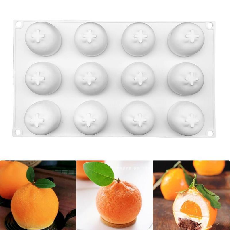 Durable Silicone Orange Fruit Mold Cake and Jelly Pan with Multiple Cavities Reusable Mould for Baking Treats in Any Kitchen