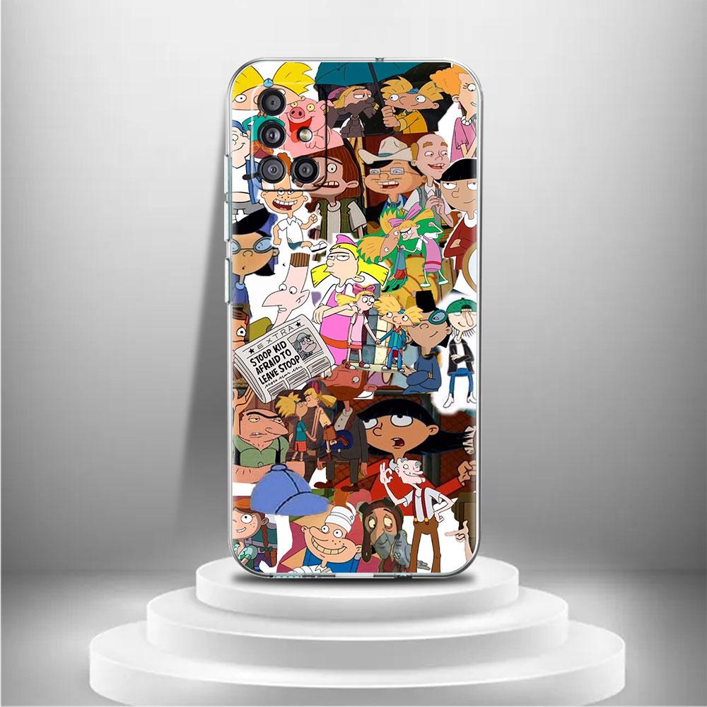 Phone Case For Samsung Galaxy A52 A32 A71 A21s A12 A22 A51 A50 A33 A31 A41 A72 Luxury Funda Soft Coque Hey Arnolds Cartoon