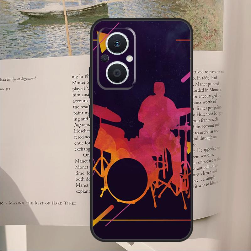 

Musical Instrument Drum Cover For OPPO Reno 14F 13F 12F 11F 10 11 12 14 Pro 7 8 Lite OPPO Find X9 X6 X5 X8 Pro Case OPPO Reno7 4G
