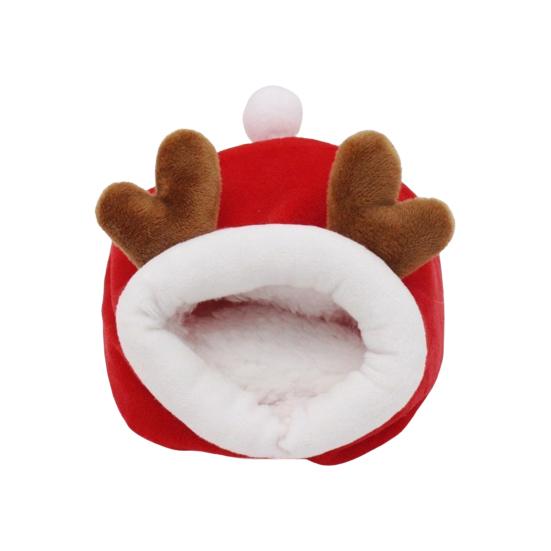 Guinea Pig Bed Warm Fleece Rabbit Hideout Hamster Nest Small Pet Sleep Bed Autumn Winter House Cage Accessories for Hedgehog Squirrel
