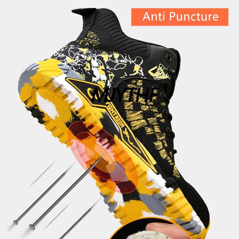 anti-slip work shoes high man safety shoes steel toe cap industrial work boots for women cheap man safety sneakers 48 49 50