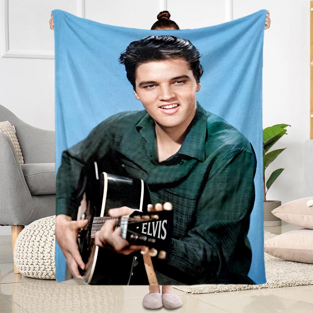Elvis Presley Performance Blanket Soft Warm Cozy Perfect for Sofa Livingroom Seaside for All Occasions Modern Style Gifts For Family Or Friends