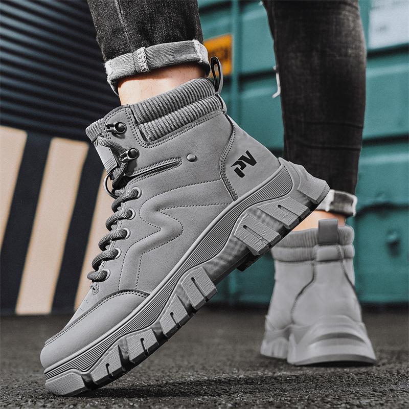 Fashion CYYTL Mens Boots Ankle Casual Shoes Leather Cowboy Combat Winter Tactical Motorcycle Chelsea Work Outdoor Hiking Designer Luxury