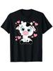 Cute Cow Print Kawaii Cow Lover Wounisex T-Shirt Pattern T-Shirt Leisure Wounisex'S Simple Short Sleeve T-S Clothes