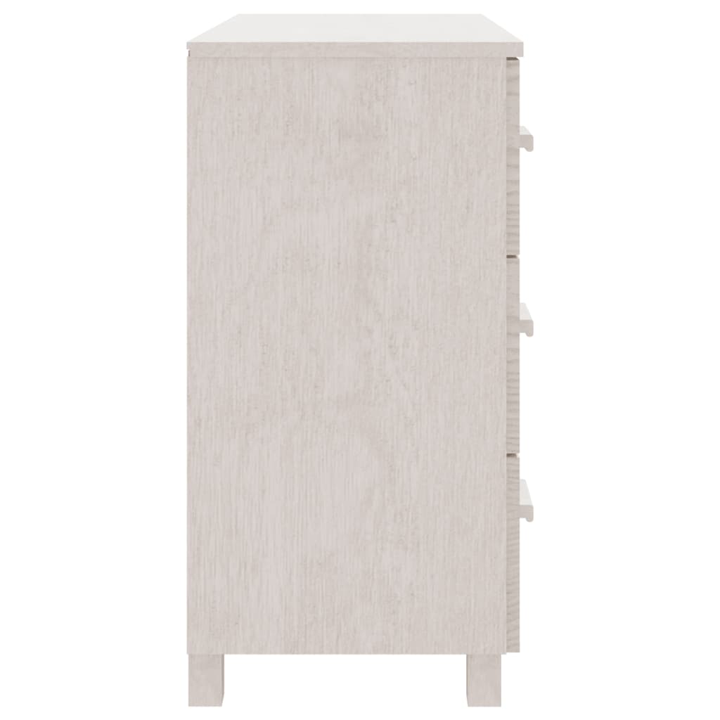 Hamar Sideboard White 90 X 40 X 80 Cm Solid Pine Wood