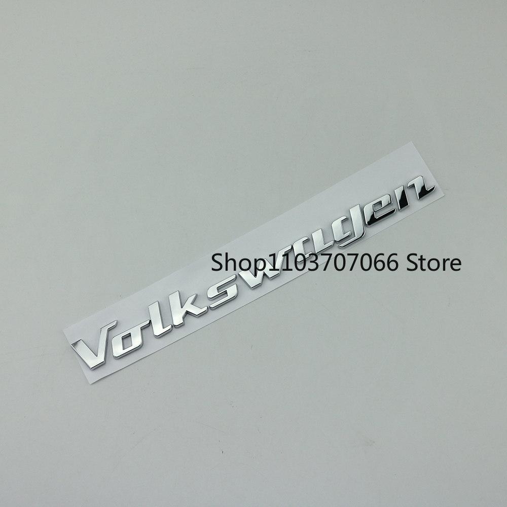 YKPSC1 Styling Mouldings Car Abs 3D Letter Stickers VW Trunk Logo Stickers For Volkswagen Dasauto T-Roc Tiguan Golf Polo ID.3 ID.4 T-Cr